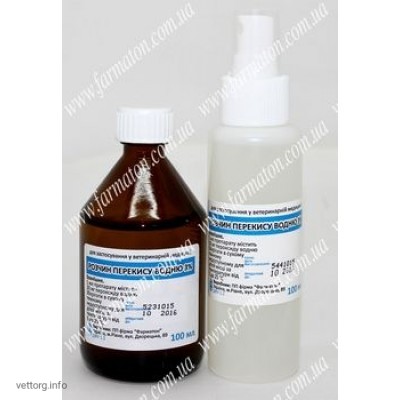 Розчин перекису водню 3%, 100 мл. (Фарматон)