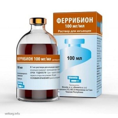 Феррібіон 10 % (Ferribion 10 %) ін'єкційний, 100 мл (Bioveta, s. r. o.)