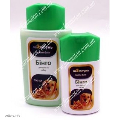 Шампунь “Бінго” проти бліх (для котів і собак), 200 мл. (Фарматон)