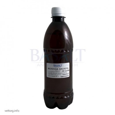 Молочна кислота 40%, 500 мл (Базальт)