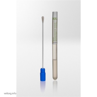 Пробірка для бакпосіву з середовищем Amies (синій)