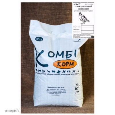 КОМБІкорм Перепілка Інтенсивний ріст 7-28 днів, 20 кг. (ВІТА)