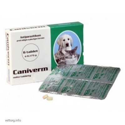 Каніверм (Caniverm) таблетки, 6*0,175 г (Bioveta, s. r. o.)