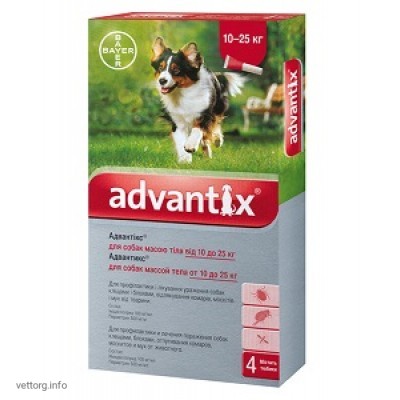 Адвантікс для собак 10-25 кг, 2,5 мл. № 4 (Bayer)