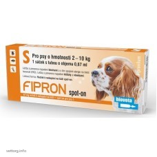 Фипрoн спот-он С (Fipron spot-on S) для собак, 0,67 мл (Bioveta, s. r. o.)
