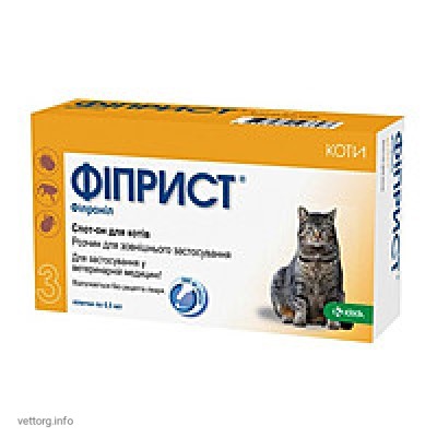 Фіприст спот-он 10% для котів (KRKA)