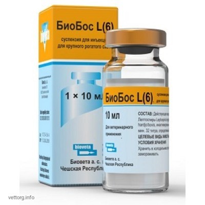 БіоБос Л (6) (BioBos L (6) вакцина, 5 доз (Bioveta, s. r. o.)