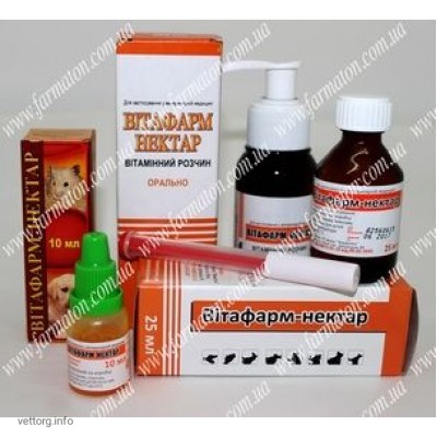Вітафарм-Нектар (вітаміни А, Д3 , Е, С, групи В), 10 мл. (Фарматон)