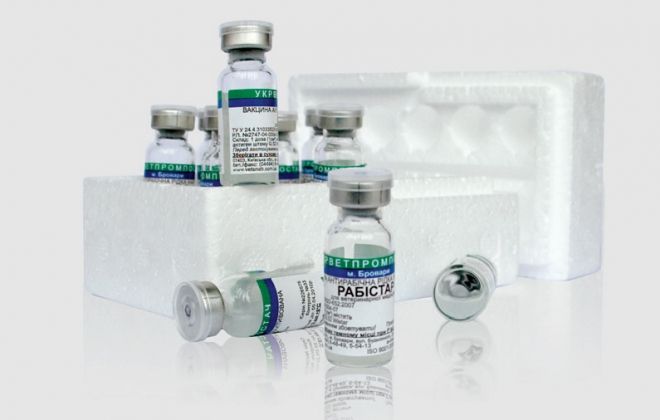 Вакцина антирабическая жидкая инактивированная для имунизации животных .